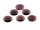 6 Cabochons aus Cateyeglas in violett, 14 mm