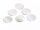 6 Cabochons aus Cateyeglas in grau, 14 mm