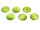 Cabochons aus Cateyeglas in kiwi 14 mm 6 Stück