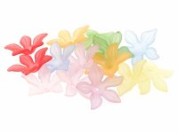 14 Blüten gefrostet im Farbmix, 30 mm