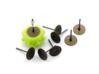 20 Ohrstecker antik Bronze mit 8 mm Klebepad