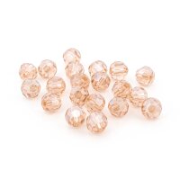 Glasschliffperlen in light Peach 8 mm 20 Stück