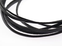 2 m echtes Lederband in schwarz, 3 mm breit