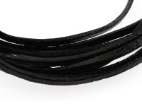2 m echtes Lederband in schwarz, 3 mm breit