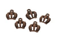 8 Vintage Krönchen in antik Kupfer