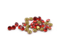 Strasssteine Rot 3,2 mm Glas Diamantschliff Chatons 30...