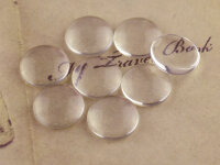 8 Cabochon 12 mm Glas klar