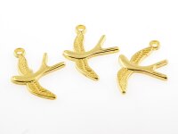 6 Schwalben in goldfarben