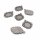 Fassungen in Gunmetal für 10 x 14 mm Cabochons 6 Stück