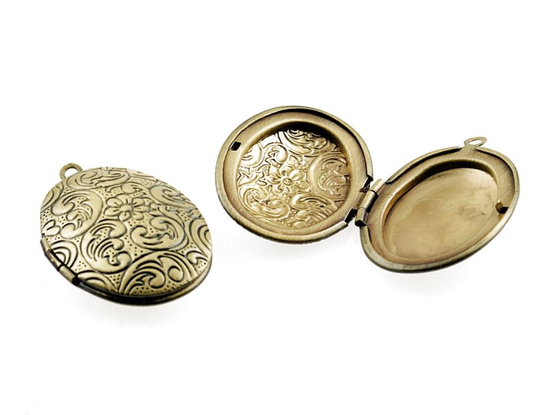2 Medaillons in Vintage bronze