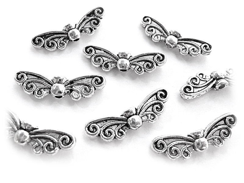 8 Engelsflügel in tibetsilber