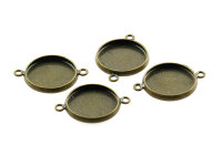 4 Rahmen als Verbinder in antik Bronze für 14 mm...