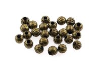 50 Zwischenperlen in antik Bronze, 6 mm