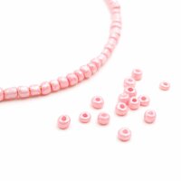 300 Rocailles Perlen in rosa, 4 mm