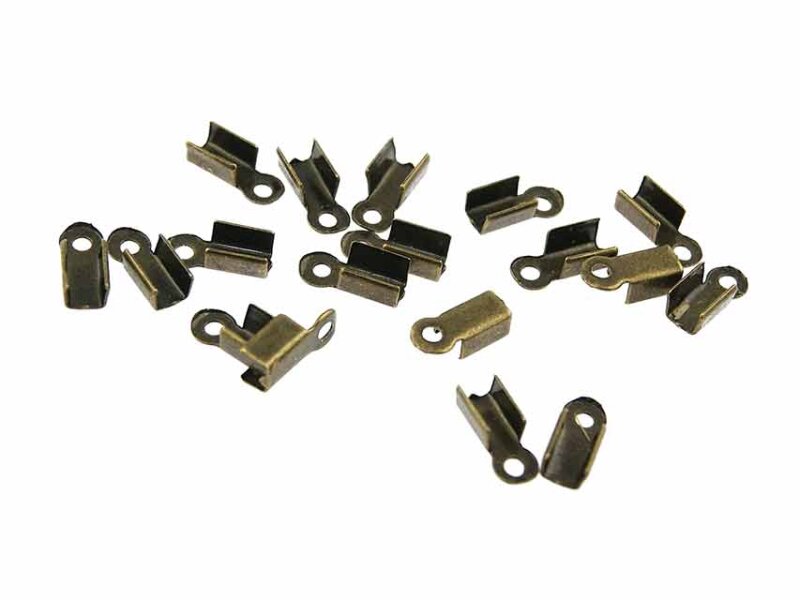 Endkappen in antik Bronze 8 mm, 50 Stück