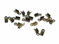 Endkappen in antik Bronze 8 mm, 50 Stück