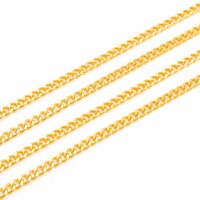 Gliederkette aus Aluminium 7x5 mm in Goldfarben 2 m