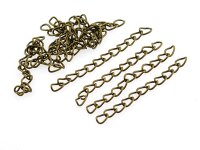 30 Kettenverlängerungen in antik Bronze, 40 mm
