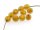 10 Silberfolienperlen gefrostet gold gelb,10 mm