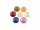 14 Cabochons als Farbmix, 12 mm