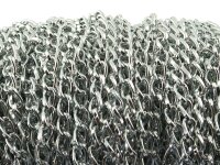 2 m Gliederkette in silberfarben platiniert aus Aluminium