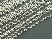 10 m Kette in silberfarben mit ovalen Gliedern