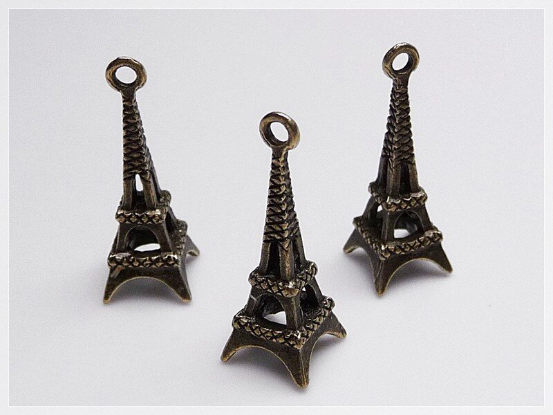 8 Eiffeltürme in vintage Bronze