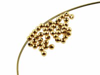 100 kleine Zwischenperlen in goldfarben, 3 mm