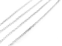 Kette mit ovalen Gliedern in silberfarben 4 x 3 mm 2 m