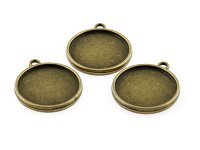 4 doppelseitige Rahmen in antik Bronze für 20 mm...