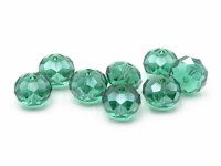 8 Glasschliffperle 12 mm smaragd