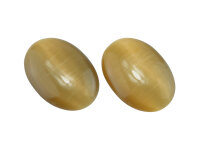 2 Cabochons 25*18 mm Cateyeglas in sand