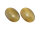 2 Cabochons 25*18 mm Cateyeglas in sand