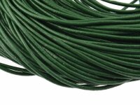 2 m echtes Lederband in dunkelgrün, 2 mm breit