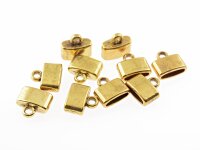 8 Endkappen in antik goldfarben für 9 mm breite...