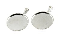 2 schlichte Rahmen in silberfarben platiniert für 25...