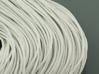 2 m echtes Lederband in weiß, 2 mm