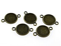8 Fassungen als Verbinder für 10 mm Cabochons in...