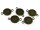 8 Fassungen als Verbinder für 10 mm Cabochons in Vintage bronze, beidseitig