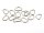 30 D Ringe in silber platiniert, 14 mm