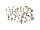 100 Strasssteine in silber, 2 mm