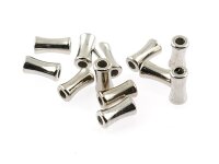 10 Zwischenperlen aus acryl in silber platiniert