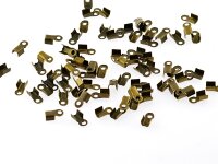 100 kleine Endkappen in antik Bronze, 6 mm