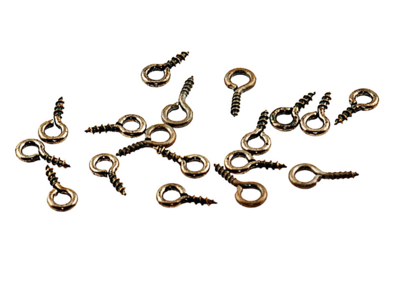 50 Schraubösen in antik Bronze, 8 mm