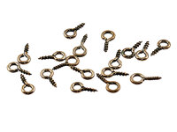 50 Schraubösen in antik Bronze, 8 mm