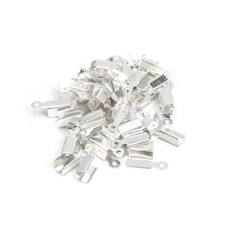 Faltklemmen in silberfarben 8,5mm 50 Stück