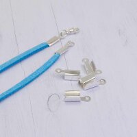 Faltklemmen in silberfarben 8,5mm 50 Stück