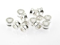 10 röhrenförmige Metallperlen in silberfarben,...