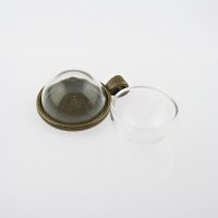 2 Hohlperlen als Halbkugel, 25 mm