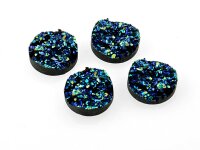10 Cabochons "Eiskristalle" in türkis , 12 mm